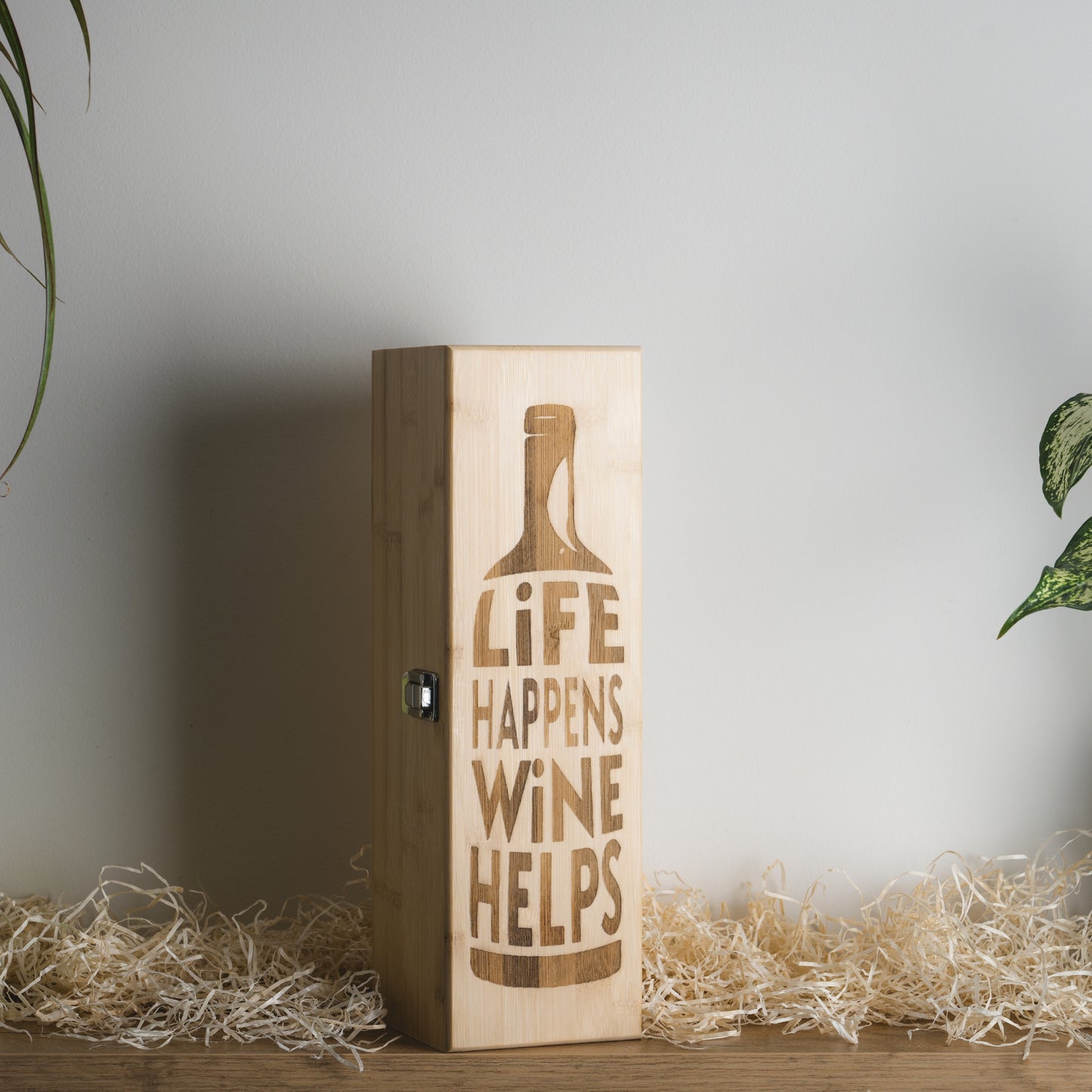 Personalized Wooden Wine Box With Wine Set