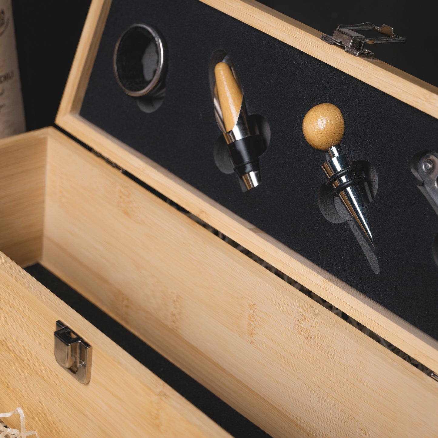 Personalized Wooden Wine Box With Wine Set